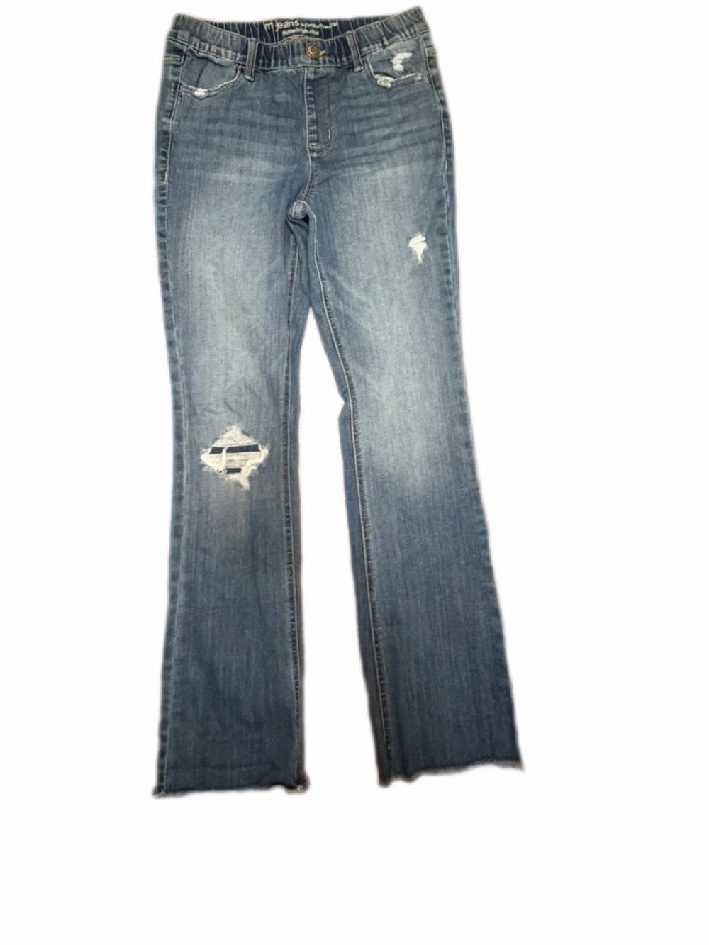 Women’s Distressed Blue Jeans - Classic Flare